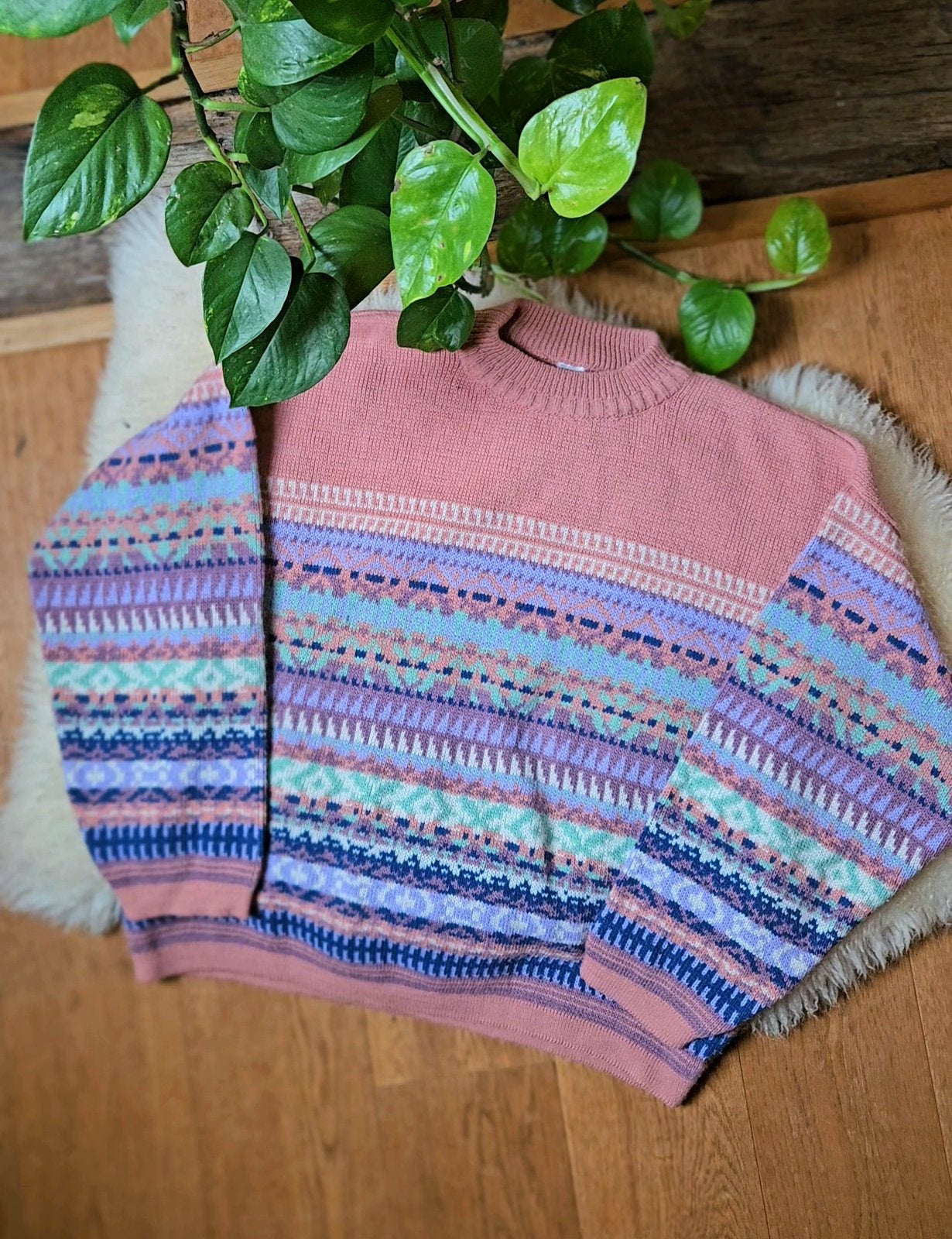 Vintage wollen trui vest, Ophalen of Verzenden, Zo goed als nieuw, Maat 46/48 (XL) of groter, Roze