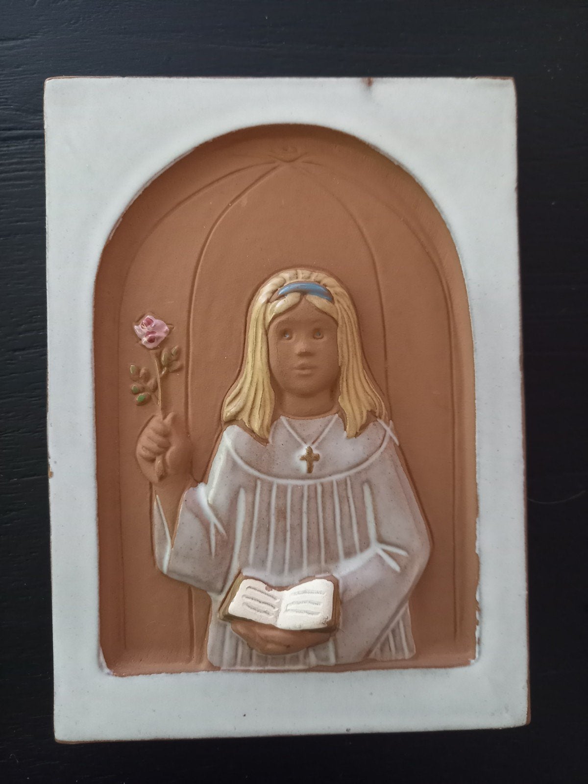 Jie Gantofta Zweedse wandtegel 668 religieus motief, Ophalen of Verzenden