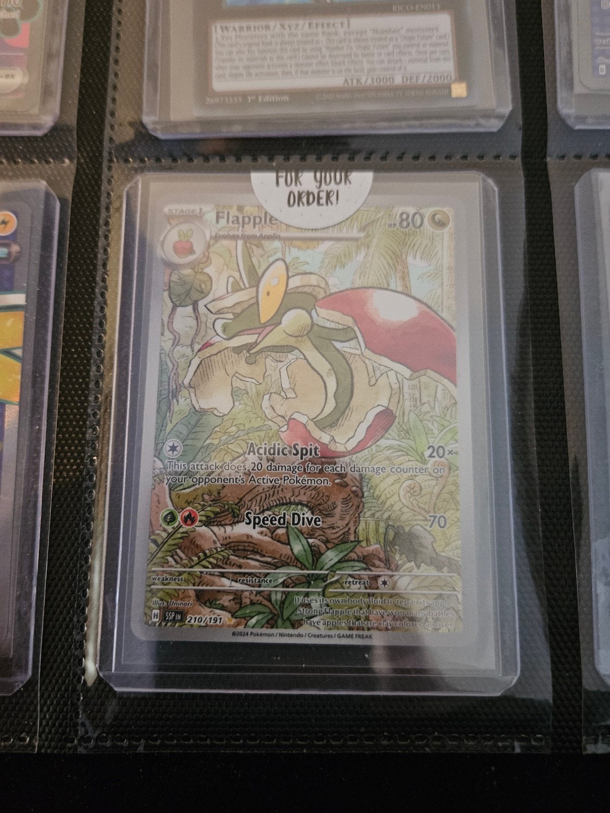 Pokemon Flapple 210/191 Surging Sparks, Ophalen of Verzenden, Zo goed als nieuw, Losse kaart, Foil