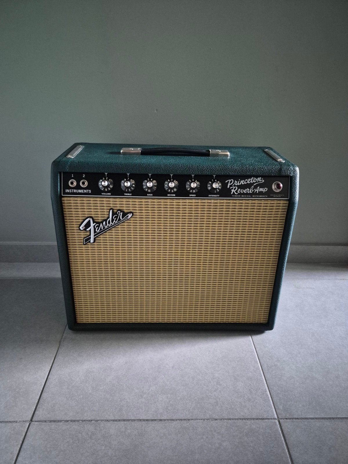 Fender LTD 12" Princeton Reverb Amp British Green, Ophalen, Zo goed als nieuw, Gitaar, Minder dan 50 watt