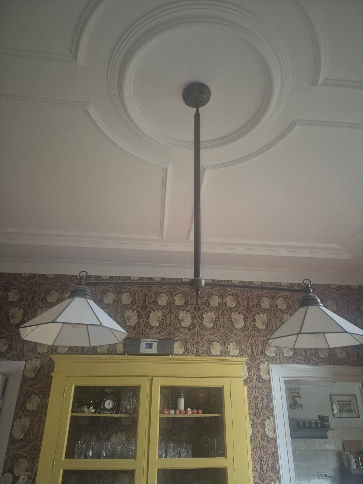 Hanglamp voor boven eettafel, Ophalen, Zo goed als nieuw, Metaal, E27 (groot)