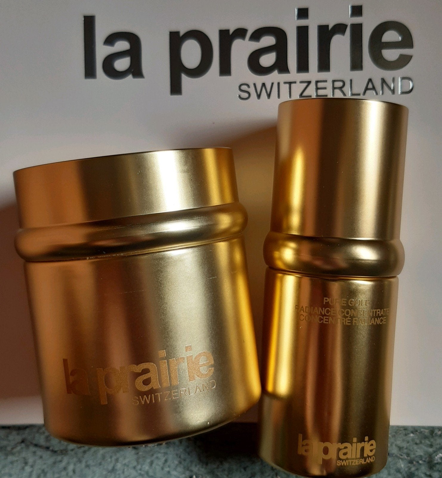 La Prairie Pure Gold Tester Set - Nieuw, Verzenden, Nieuw, Bodylotion, Crème of Olie