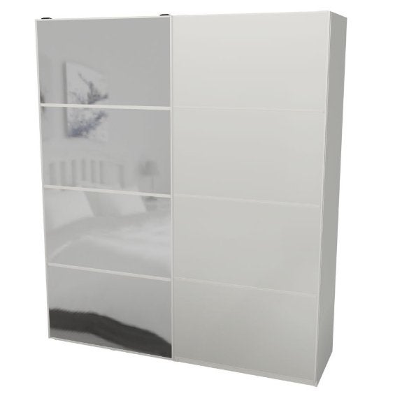 Witte paxkast met spiegel 200x66x238 cm, Huis en Inrichting, Kasten | Kledingkasten, 150 tot 200 cm, 150 tot 200 cm, 50 tot 75 cm