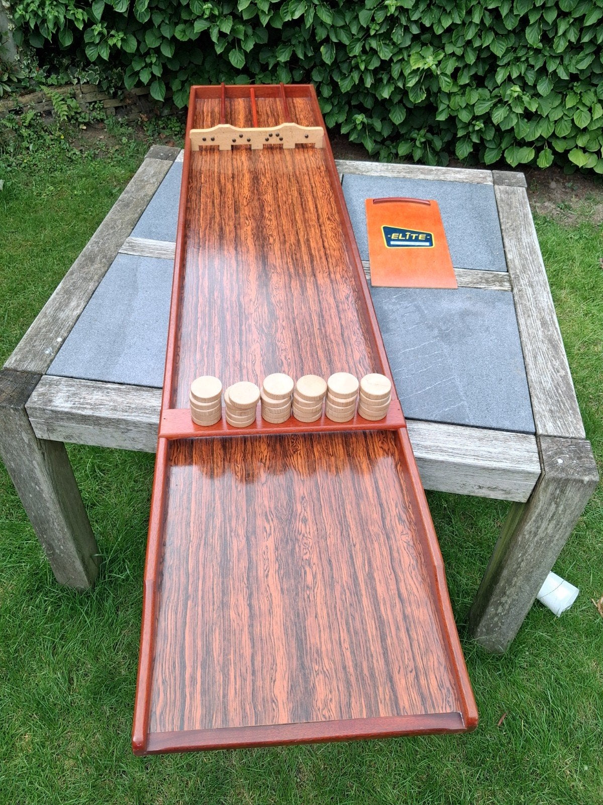 Sjoelbak Homas s-80 Elite met 30 sjoelschijven 2 meter, Een of twee spelers, Ophalen of Verzenden, Gebruikt, Schilte