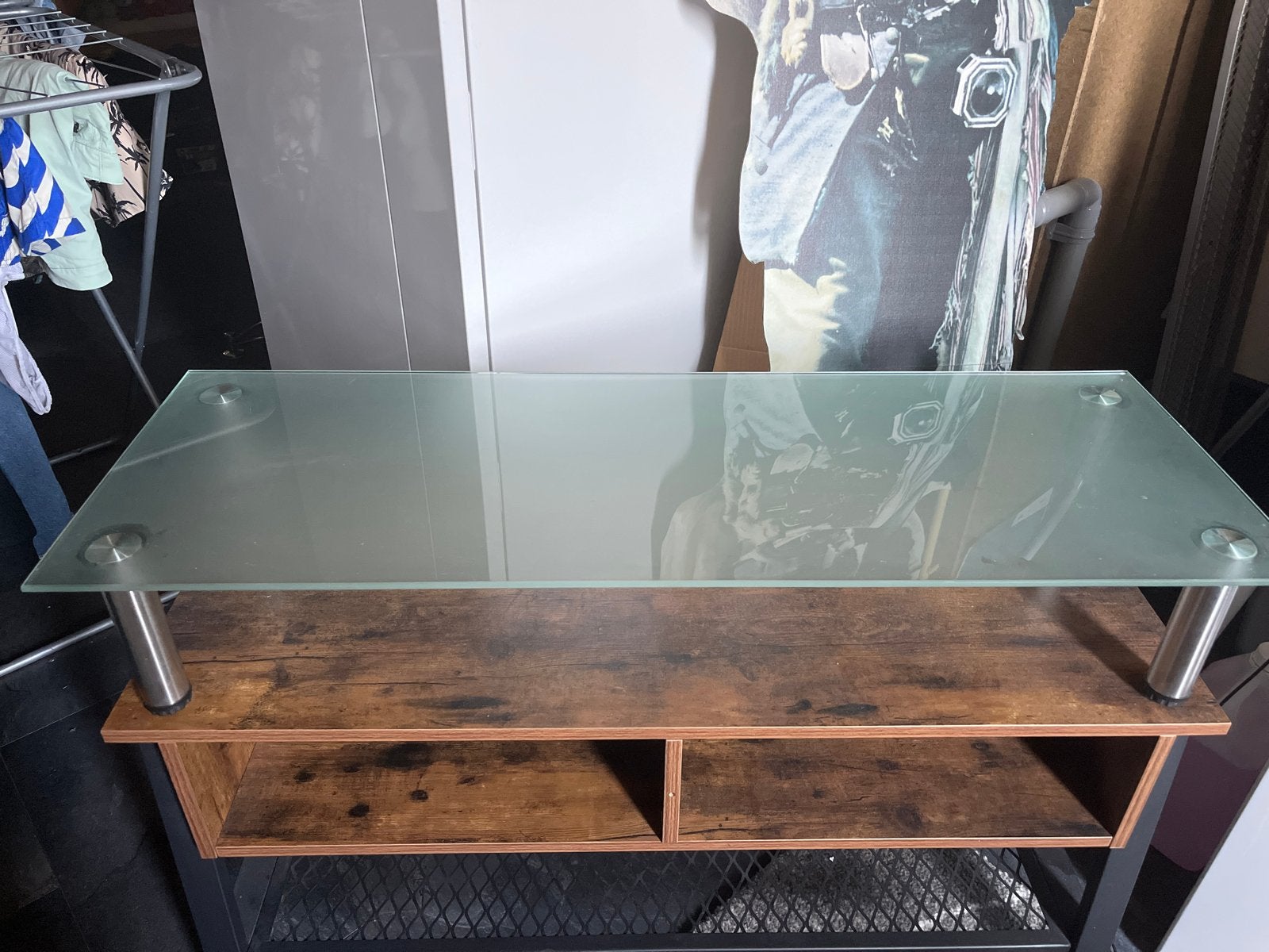 Glazen blad voor verhoging van TV, Ophalen, Gebruikt, Modern, Glas