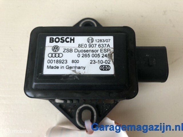 ESP-sensor 8E0907637A Bosch Audi A4 B6 Cabrio 2003 gebruikt, Gebruikt, Volkswagen, Ophalen of Verzenden, Volkswagen
