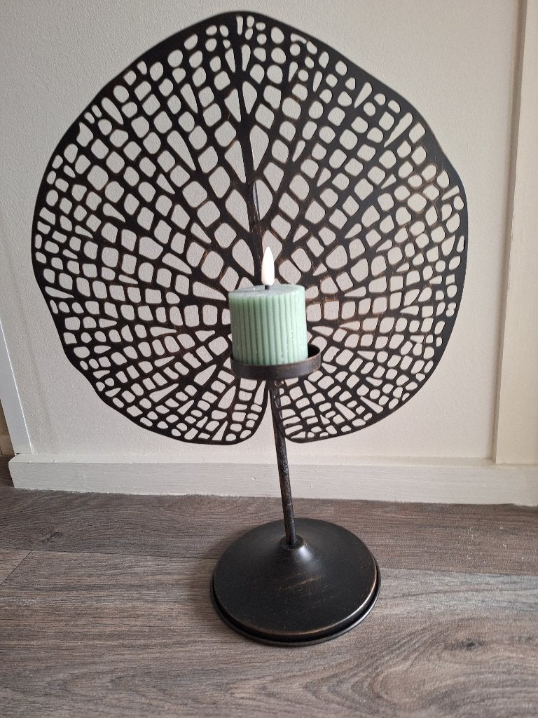 Metalen kaarsenhouder hoogte 43cm breedte 31cm, Ophalen of Verzenden, Zo goed als nieuw, Metaal