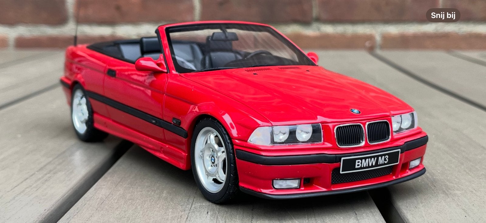 BMW M3 (E36) Cabriolet 1995 Rood 1-18 Ottomobile, Ophalen of Verzenden, Zo goed als nieuw, Overige merken