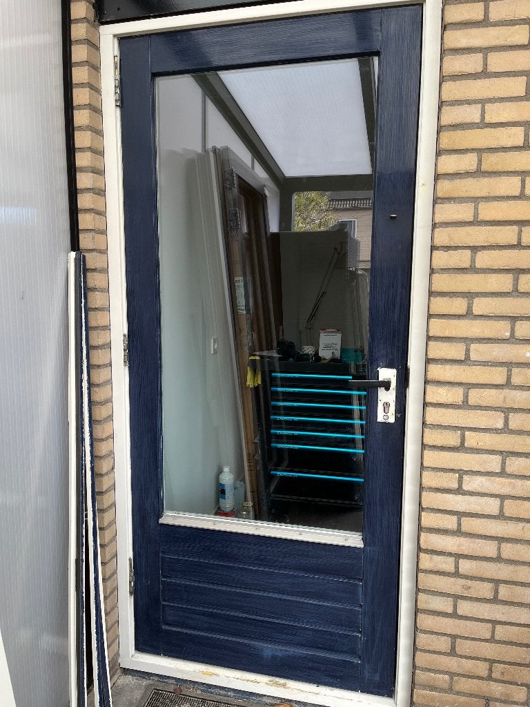 Houten buitendeur 93 x 211,5, Ophalen, Gebruikt, 80 tot 100 cm, Buitendeur