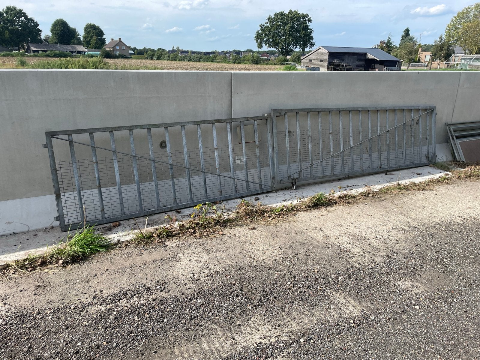 Stevige poort 535x90 cm - Ideaal voor erf of weide, Ophalen, Met poort, Gebruikt, Overige typen