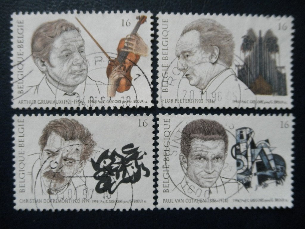 Postzegels België 1996 muziek + literatuur - cw. 3,20., Postzegels en Munten, Ophalen of Verzenden, Gestempeld