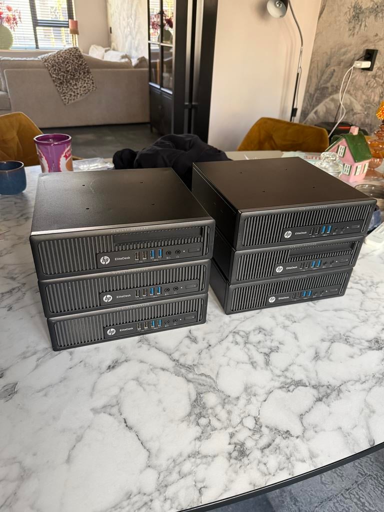 4x HP EliteDesk 800 G1 USDT PC / Computer, 2 tot 3 Ghz, HP, 8 GB, HP EliteDesk 800 G1 USDT