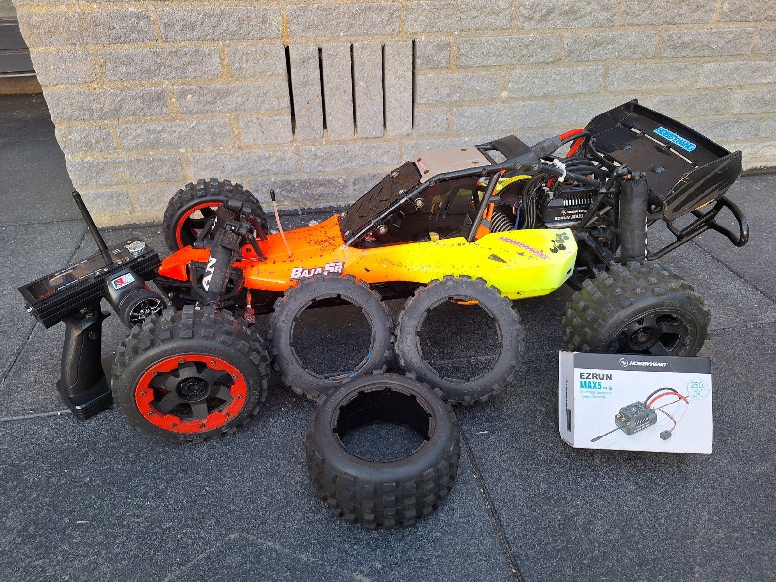 Baja 5B – Hobbywing Max5 G2 250A, Hobby en Vrije tijd, Gebruikt, Auto offroad, RTR (Ready to Run), Overige schalen
