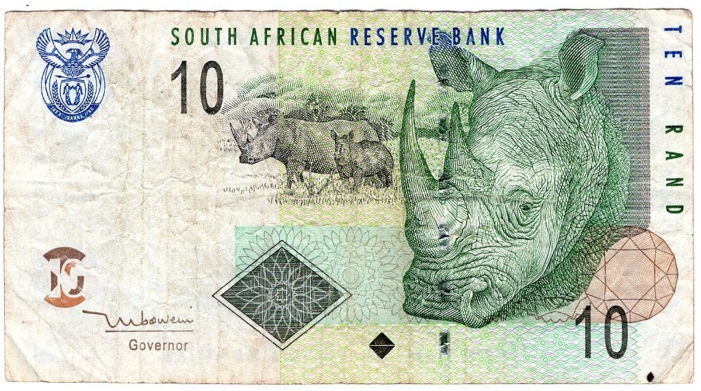 Bankbiljet:  Zuid Afrika, 10 rand, Postzegels en Munten, Bankbiljetten | Afrika, Verzenden, Zuid-Afrika, Los biljet