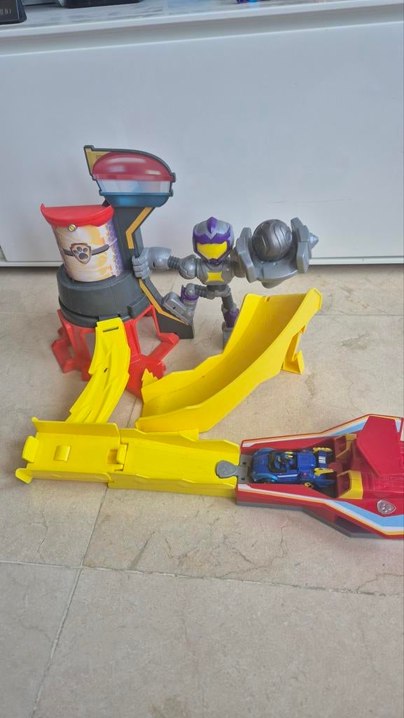 Paw Patrol Racebaan met Lanceerder en Voertuig, Handmatig, Ophalen, Overige merken, Racebaan