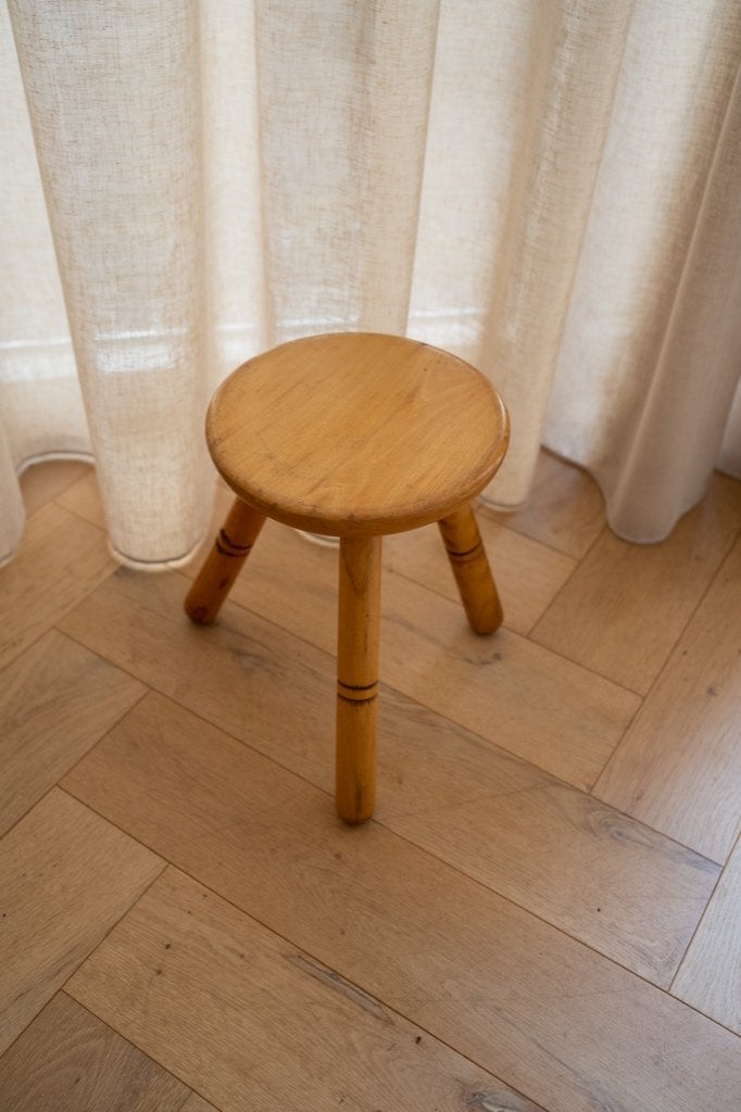 Houten driepoot krukje, Gebruikt, Ophalen of Verzenden, Hout