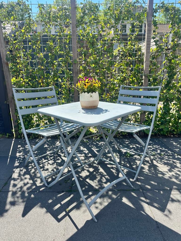 Bistro set - Gebruikt, Overige materialen, Gebruikt, Stoel, Tuinset