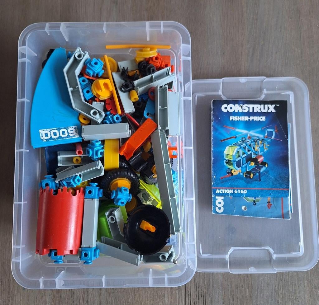 Fisher Price Construx 6160 / 6004 uit jaren '80, Ophalen of Verzenden, Gebruikt, Speelset