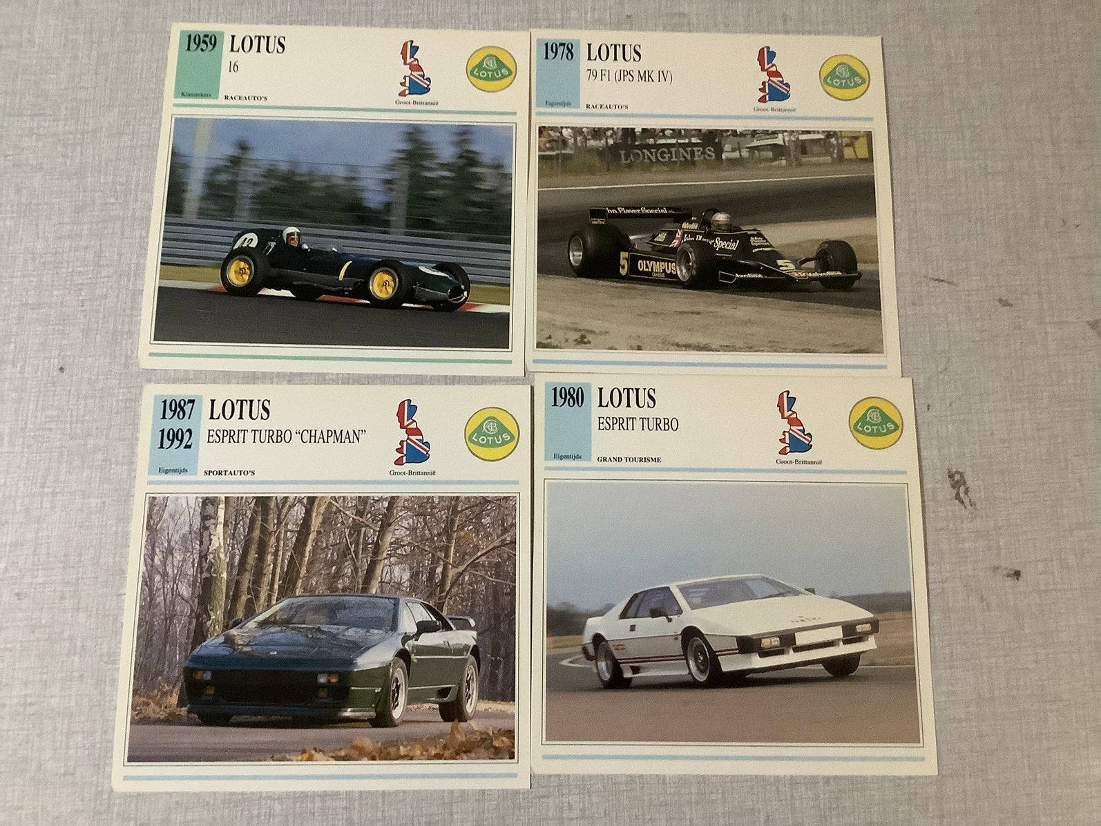Verschillende oldtimer Lotus kaarten, Ophalen of Verzenden, Zo goed als nieuw, Overige merken