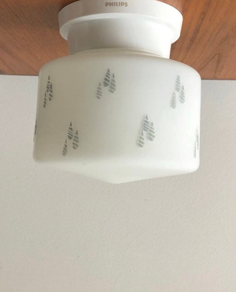 Bauhaus Philips plafondlamp | jaren 50, Ophalen of Verzenden, Zo goed als nieuw