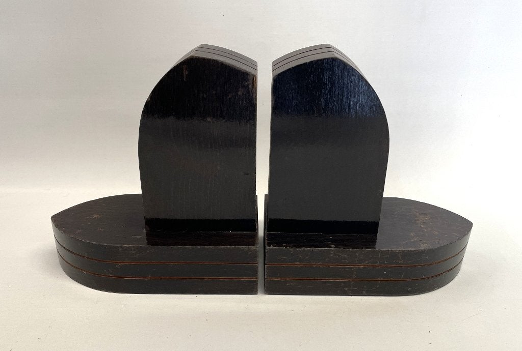 houten boekensteunen Art Deco vintage jaren ’30, Ophalen of Verzenden, Gebruikt