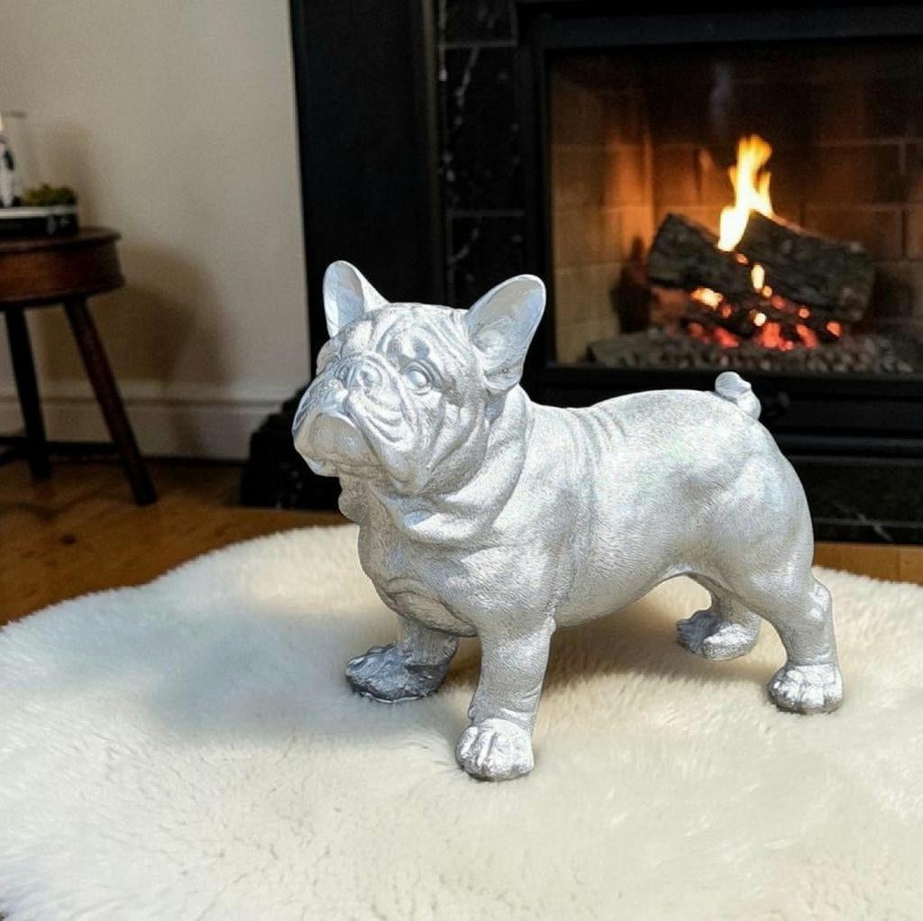 Franse bulldog beeld uniek & kleurrijk. Engelse Bulldog, Ophalen of Verzenden, Nieuw, Dier