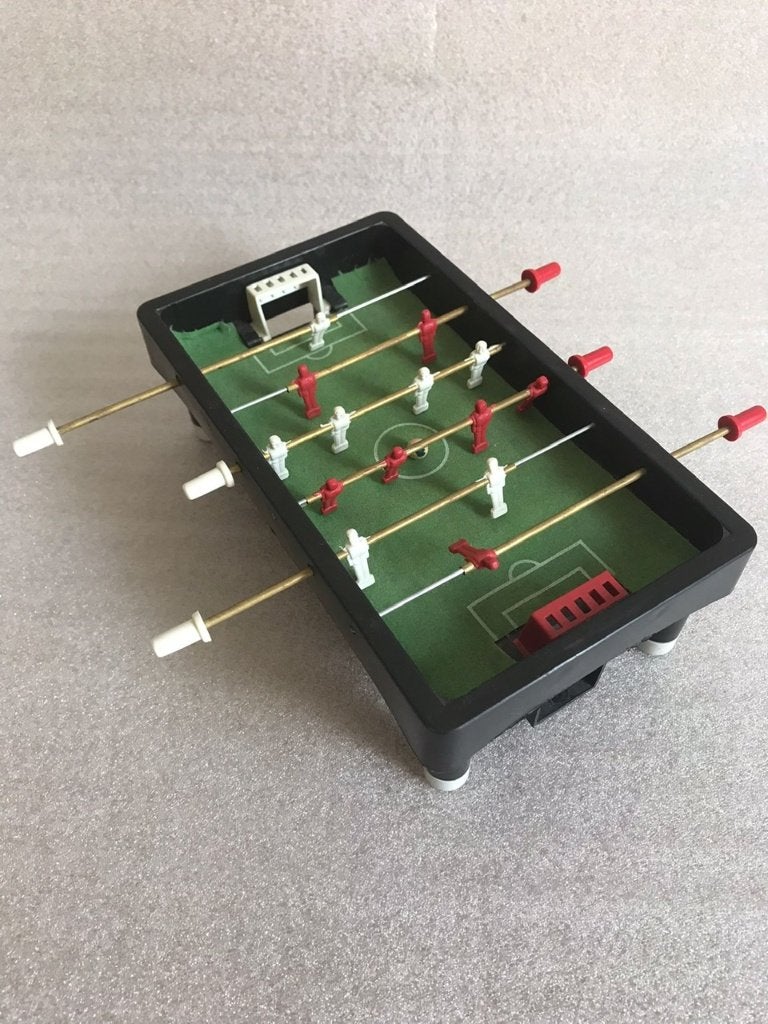 Vintage Mini Tafelvoetbalspel Voetbalspel 20 cm, Ophalen of Verzenden, Gebruikt