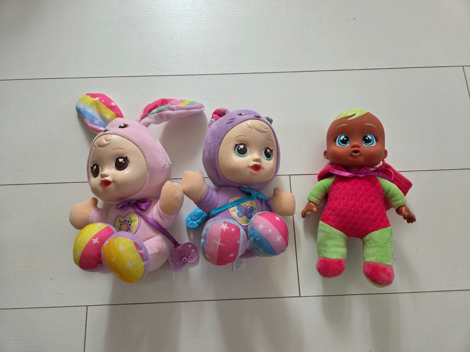 Vtech knuffelpop konijn & kat + huilpop, Kinderen en Baby's, Speelgoed | Poppen, Ophalen of Verzenden, Gebruikt, Babypop