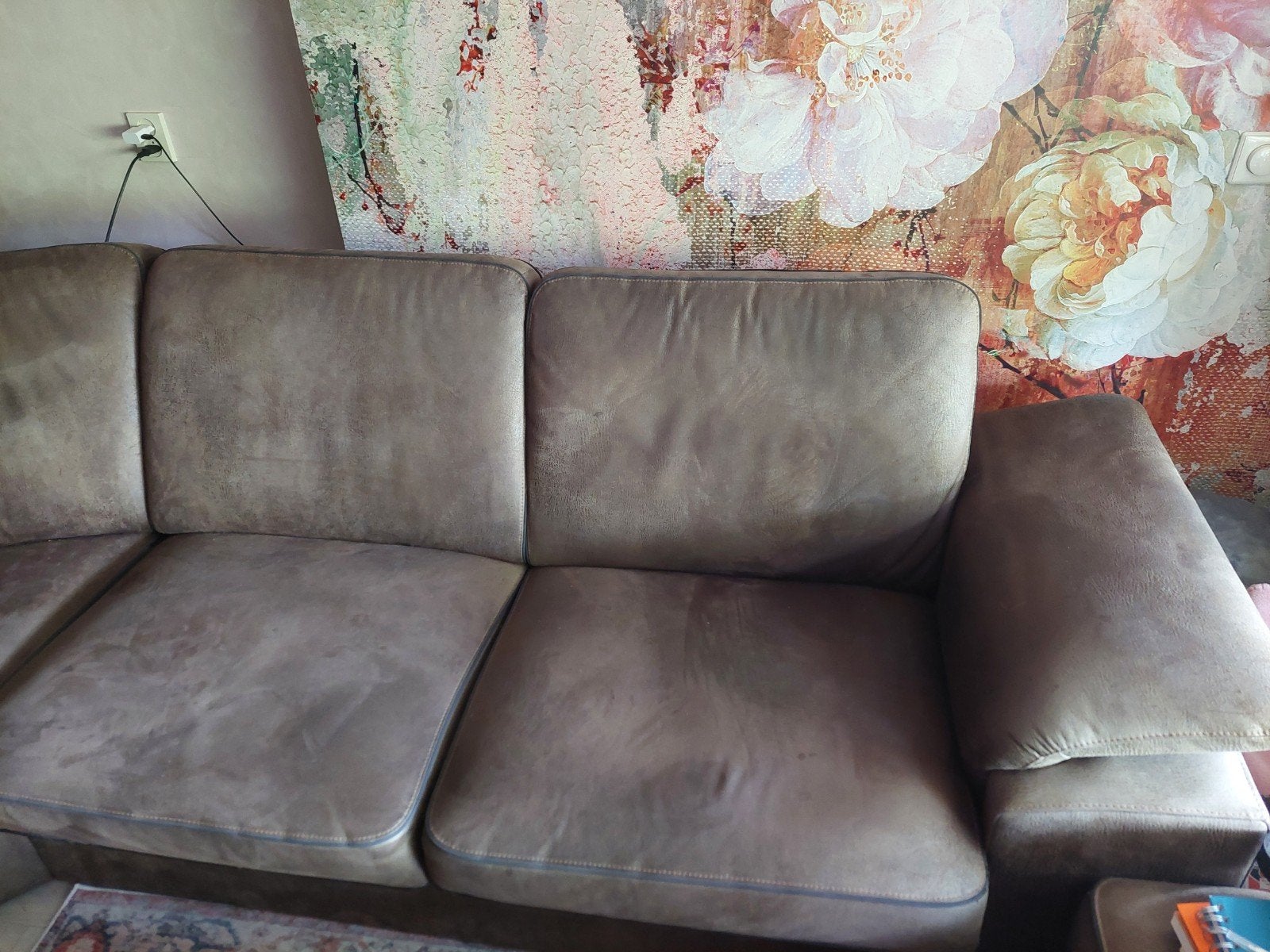 Comfortabele hoekbank van leer, Ophalen, Gebruikt, Leer, Modern, Comfortabel