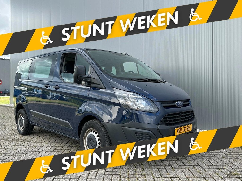 Ford Transit Custom Automaat (2017) Rolstoelbus Meerijder, Auto's, 12 maanden, Stof, Zwart, 4 cilinders