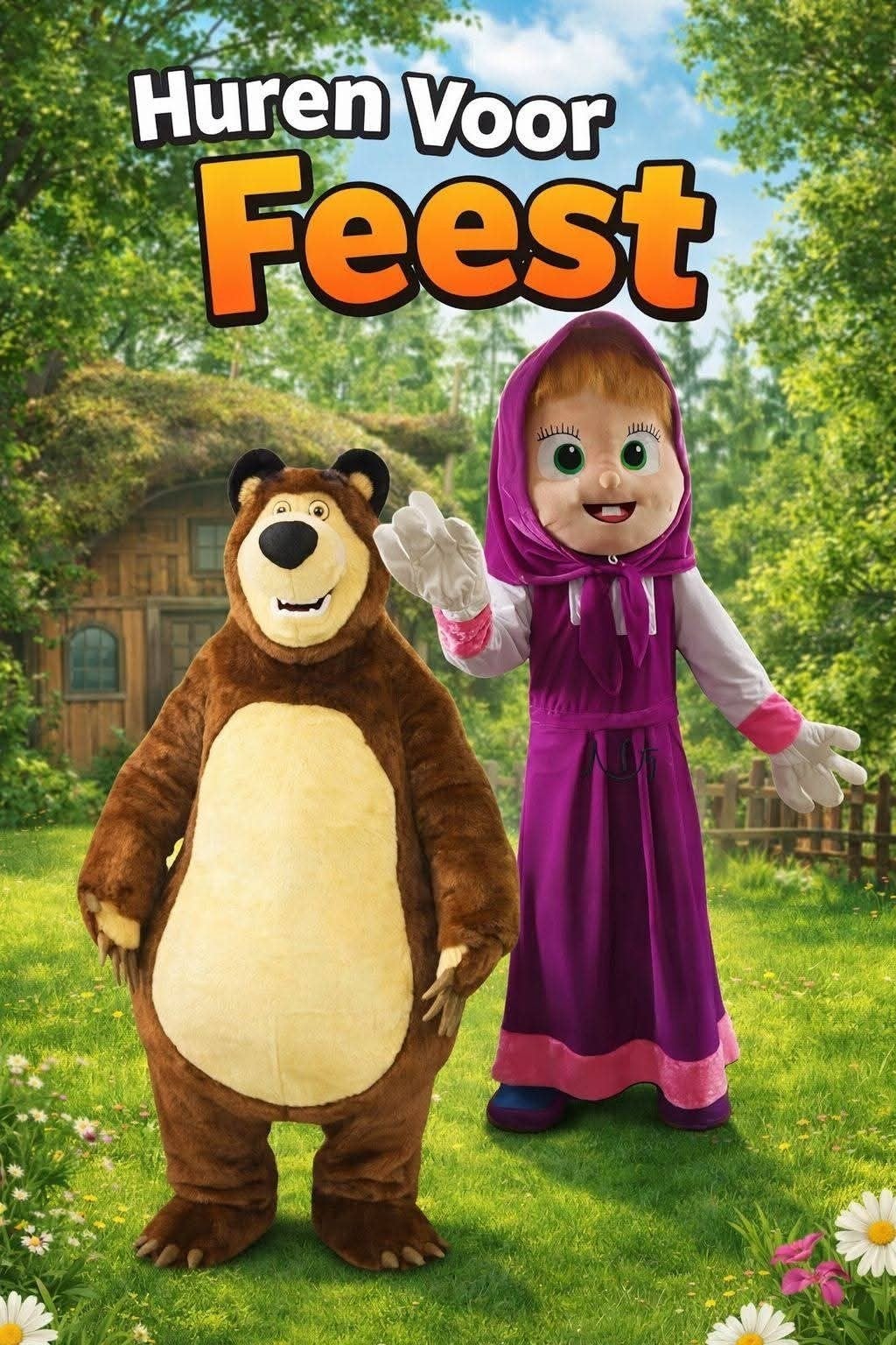 Masha/De Beer Mascotte's Te Huur, Alle leeftijden, Ophalen, Zo goed als nieuw, Europees