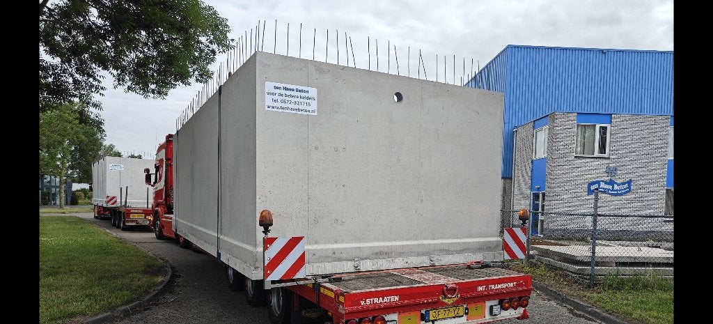 Prefab beton kelder, Ophalen