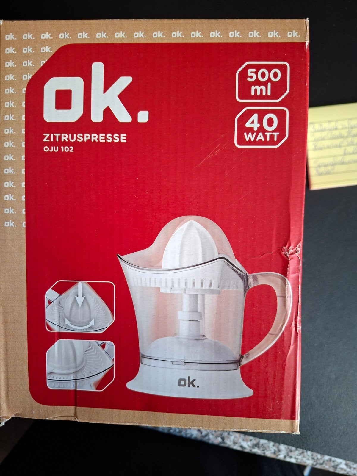 OK. Citruspers OJU 102 - Nieuw in verpakking., Minder dan 1 liter, Ophalen of Verzenden, Nieuw