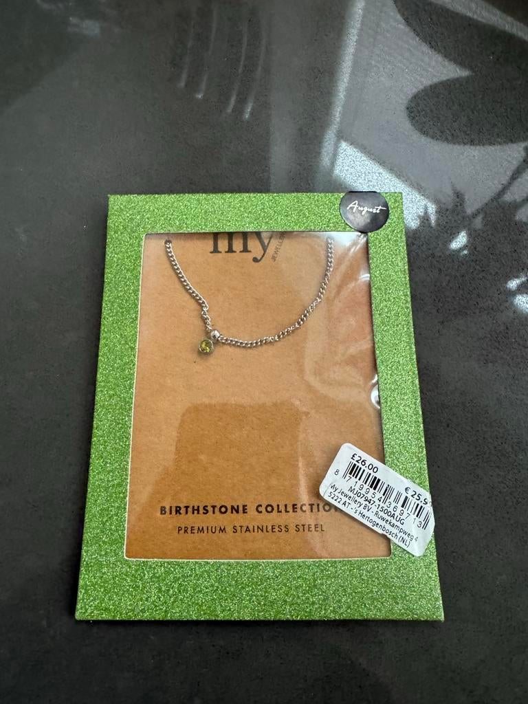 My Jewellery Geboorteketting Augustus, Sieraden, Tassen en Uiterlijk, Overige materialen, Nieuw, Ophalen of Verzenden, Met edelsteen