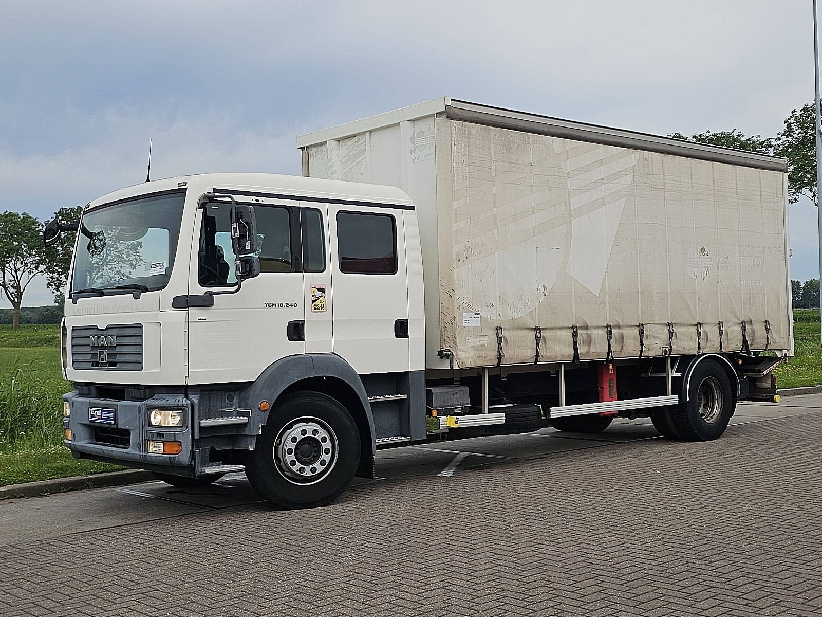 M.A.N. 18.240 TGM doka double cabin, Auto's, Elektrische buitenspiegels, MAN, Wit, Bedrijf