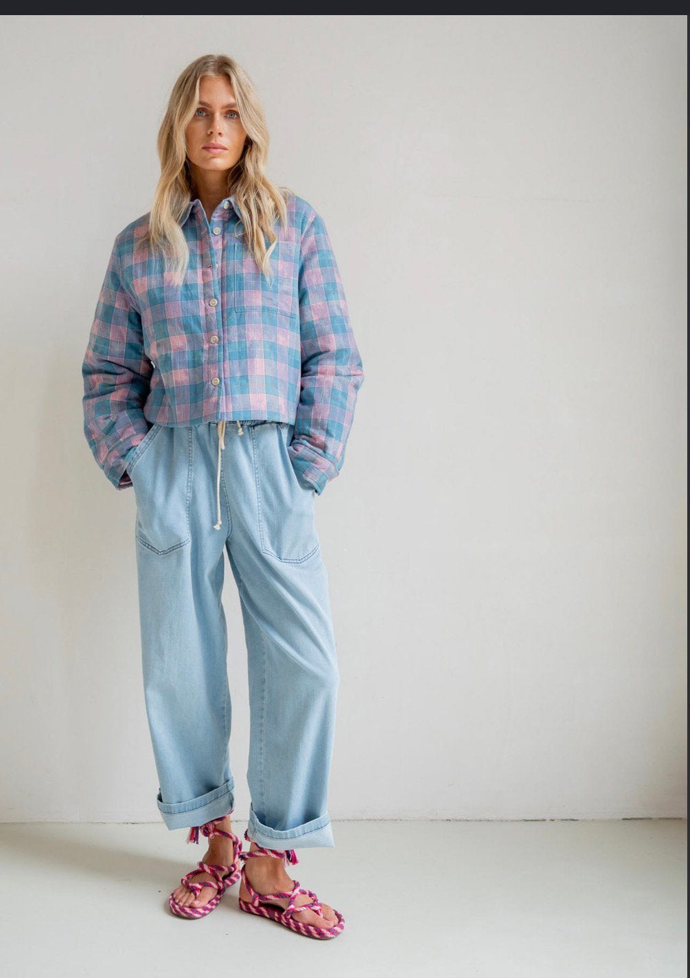 Penn & ink cropped denim 36, Kleding | Dames, Ophalen of Verzenden, Zo goed als nieuw, Blauw, W28 - W29 (confectie 36)