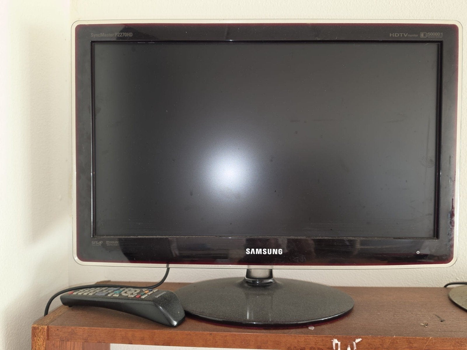Samsung SyncMaster P2270HD TV/Monitor - 22 inch, Gebruikt, 50 Hz, LCD, Ophalen of Verzenden