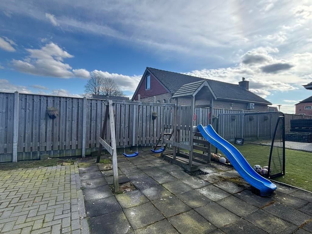 Wickey speeltoestel met schommels, huisje en glijbaan, Ophalen, Gebruikt, Schommel