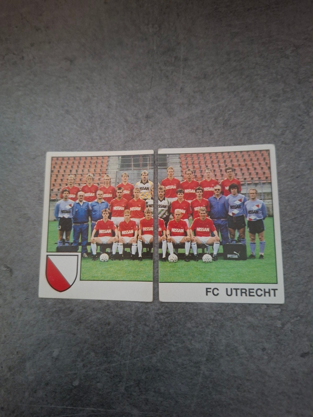 Panini sticker Voetbal 89. Teamfoto FC Utrecht., Ophalen of Verzenden, Zo goed als nieuw, Sticker