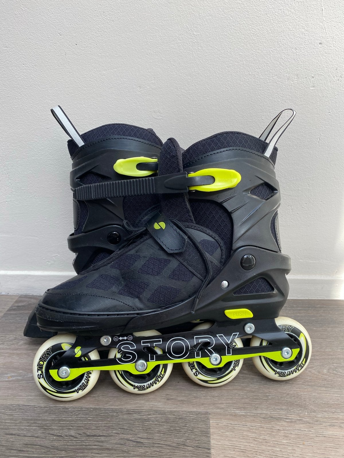 Verstelbare Story Inline Skates - Maat 39-42 Unisex, Overige merken, Ophalen of Verzenden, Inline skates 4 wielen, Dames