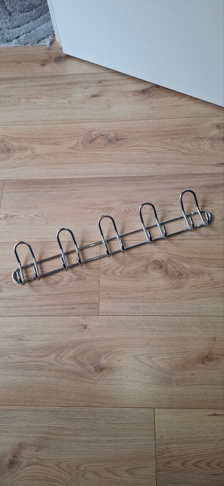 Metalen wandkapstok met 10 haken, Wandkapstok, Gebruikt, Ophalen of Verzenden, Minder dan 100 cm