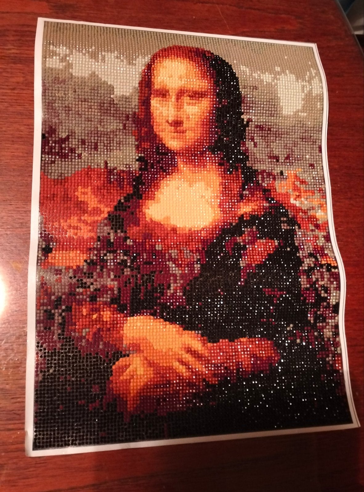 Diamond Painting Mona Lisa - Reeds gemaakt (30x40cm), Portret of Personen, Ophalen of Verzenden, Klassiek, Overige technieken