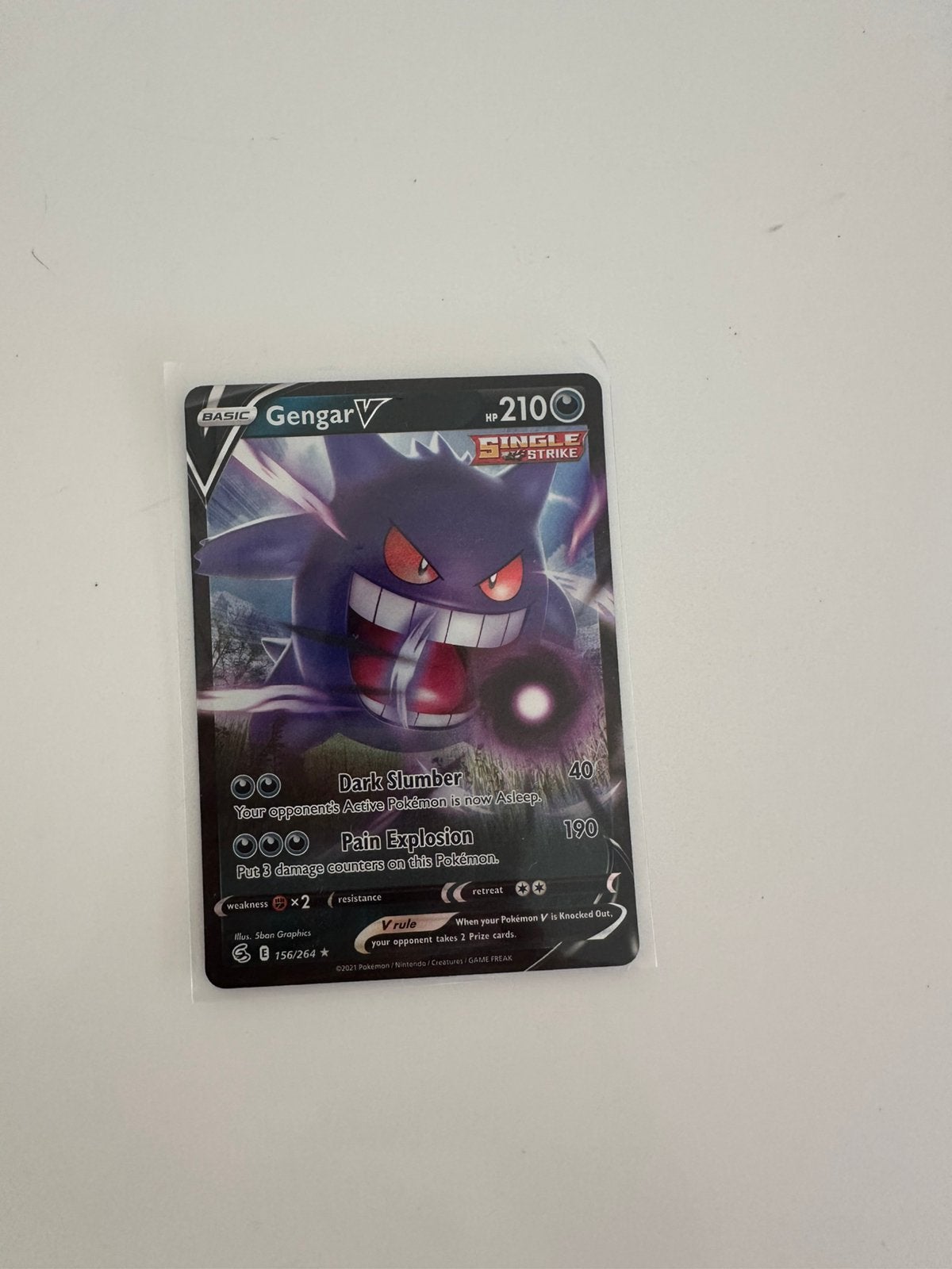 Gengar V 156/264 single strike NM, Ophalen of Verzenden, Zo goed als nieuw