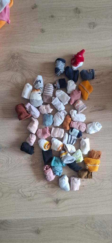 Babysokjes maat 0-6 maanden, diverse kleuren en stijlen, Ophalen, Gebruikt, Jongetje of Meisje, Sokjes