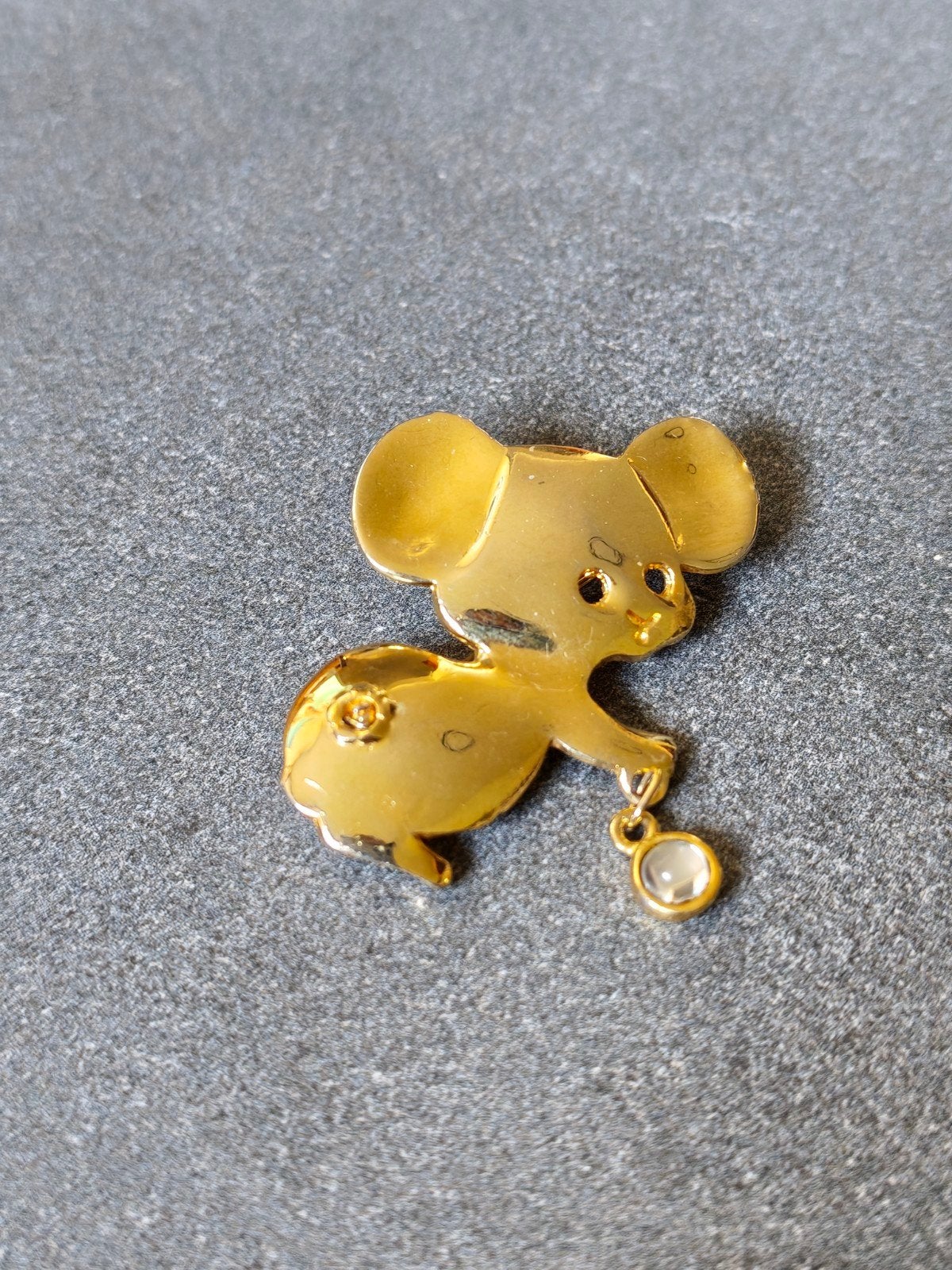 schattige broche met muisje, Sieraden, Tassen en Uiterlijk, Overige materialen, 4 tot 7 cm, Gebruikt, Ophalen of Verzenden