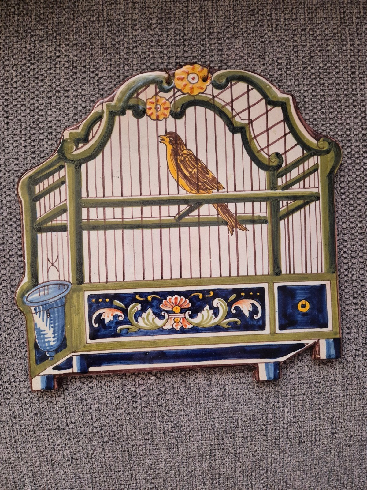 Koninklijke Tichelaar Makkum, vogelkooi, Ophalen