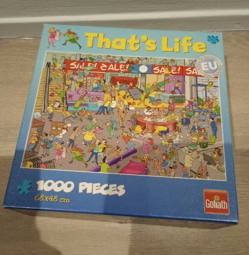 Puzzel that's life 1000 stukjes sale winkel, Ophalen of Verzenden, 500 t/m 1500 stukjes, Zo goed als nieuw