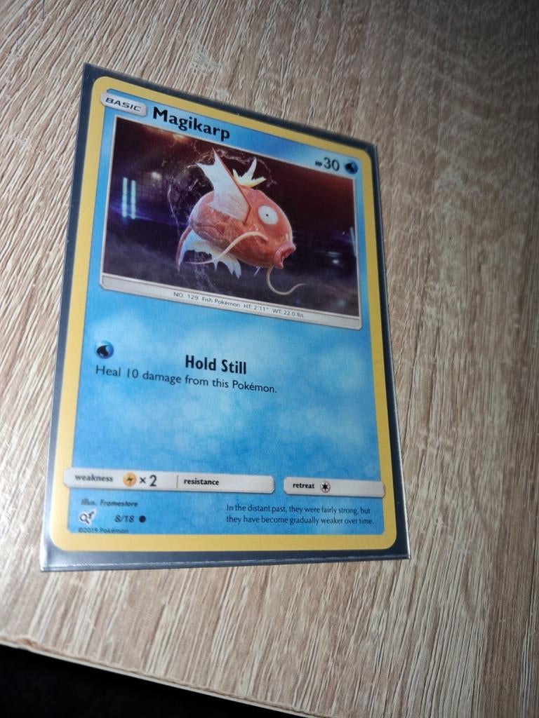 Pokemon kaart magikarp, Ophalen of Verzenden, Zo goed als nieuw, Losse kaart, Foil