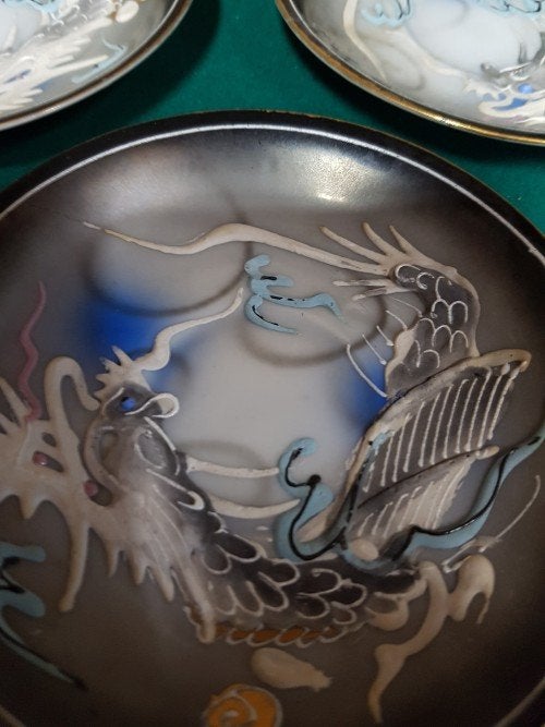 Servies Foreign, zwart blauw, 5x schotel, 6x kopje, suikerpo, Ophalen of Verzenden, 'T Olde Gre-j, Info@toldegrej.nl, Endepoelstraat 20f Didam