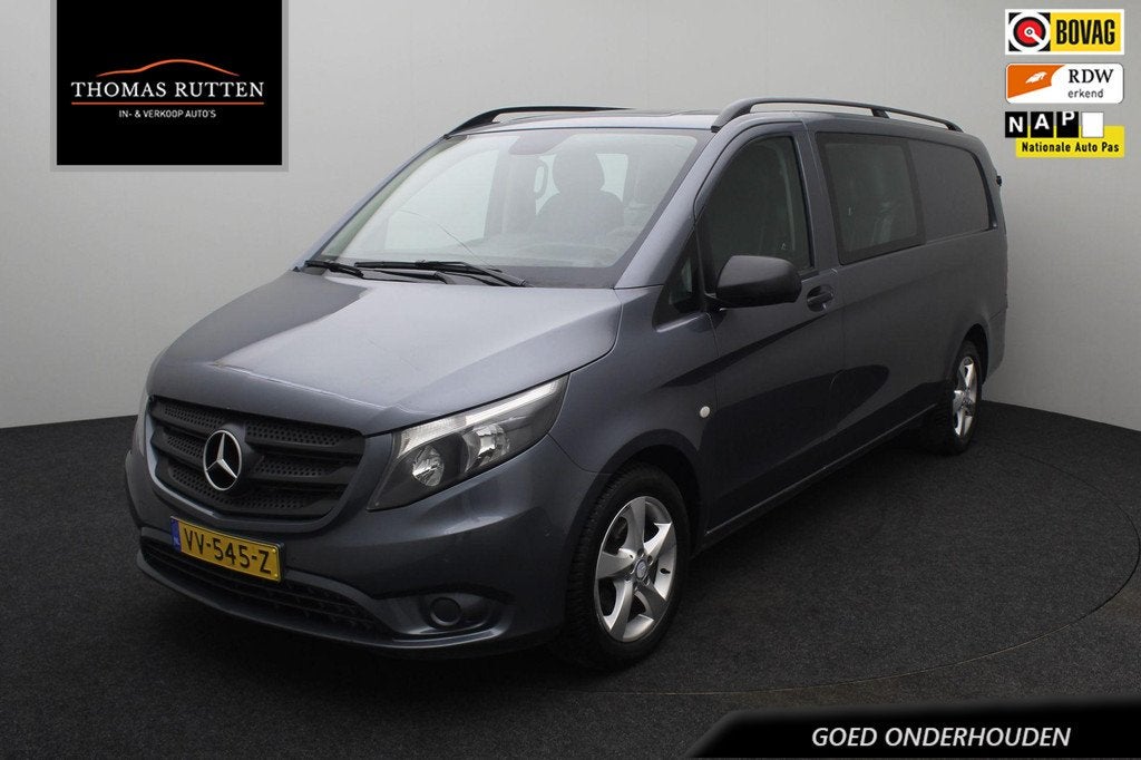 Mercedes-Benz Vito 114 CDI Extra Lang DC Comfort 2016 | Goed, Auto's, Bestelauto's, Bedrijf, Te koop, ABS, Achteruitrijcamera